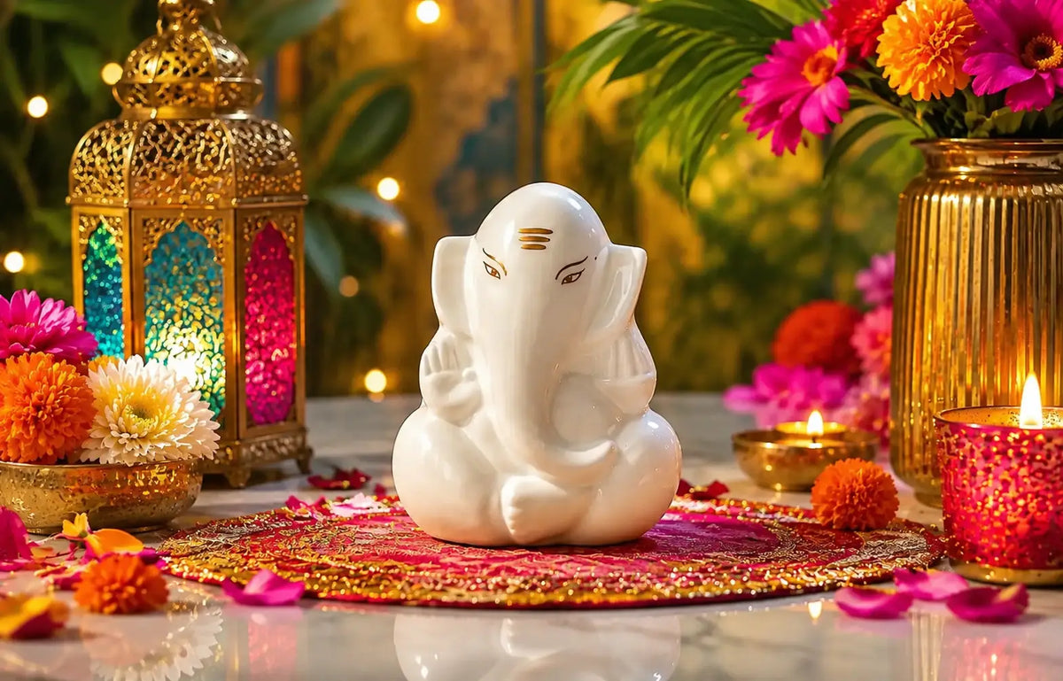Premium Ceramic Ganesha Idol Placement and Decoration Tips